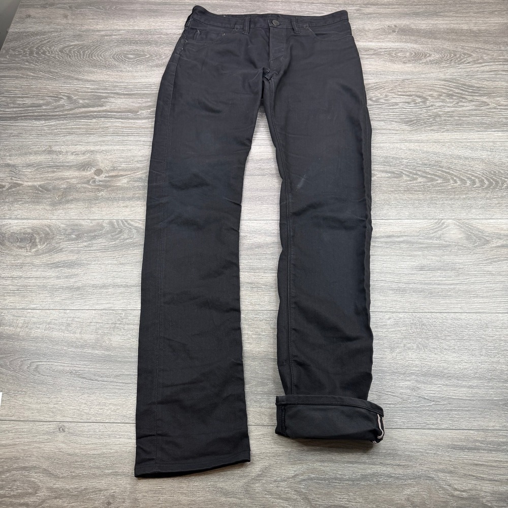 Shockoe Atelier Selvedge Black Jeans Mens 30x33 Black Slim Button Fly USA Made